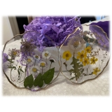 Natusi - Resin Art - Cansa - Artisan Cup Holder with Natural Flowers - Handmade - Furnishings - Home