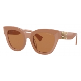 Miu Miu - Occhiali Miu Miu Glimpse - Cat Eye - Caramello - Occhiali da Sole - Miu Miu Eyewear