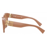 Miu Miu - Occhiali Miu Miu Glimpse - Cat Eye - Caramello - Occhiali da Sole - Miu Miu Eyewear