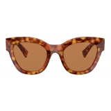 Miu Miu - Occhiali Miu Miu Glimpse - Cat Eye - Tartaruga Chiaro - Occhiali da Sole - Miu Miu Eyewear