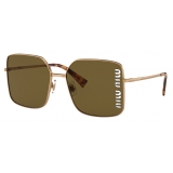 Miu Miu - Occhiali Miu Miu Eyewear Collection - Squadrati - Ottone Loden - Occhiali da Sole - Miu Miu Eyewear