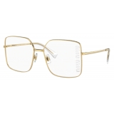 Miu Miu - Occhiali Miu Miu Eyewear Collection - Squadrati - Oro Blu - Occhiali da Sole - Miu Miu Eyewear