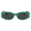 Miu Miu - Occhiali Miu Miu Glimpse - Ovale - Pavone Striato Ardesia - Occhiali da Sole - Miu Miu Eyewear