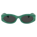 Miu Miu - Occhiali Miu Miu Glimpse - Ovale - Pavone Striato Ardesia - Occhiali da Sole - Miu Miu Eyewear