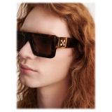 Off-White - Arrows-Motif Tinted Sunglasses - Tortoiseshell Brown - Luxury - Off-White Eyewear