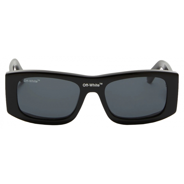 Off-White - Lucio Rectangular-Frame Sunglasses - Black Grey - Luxury - Off-White Eyewear