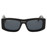 Off-White - Lucio Rectangular-Frame Sunglasses - Black Grey - Luxury - Off-White Eyewear