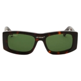 Off-White - Lucio Rectangular-Frame Sunglasses - Brown Green - Luxury - Off-White Eyewear