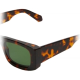 Off-White - Lucio Rectangular-Frame Sunglasses - Brown Green - Luxury - Off-White Eyewear