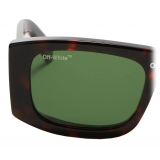 Off-White - Lucio Rectangular-Frame Sunglasses - Brown Green - Luxury - Off-White Eyewear