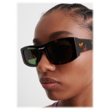 Off-White - Lucio Rectangular-Frame Sunglasses - Brown Green - Luxury - Off-White Eyewear