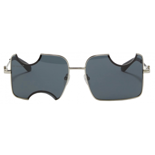 Off-White - Cady Cut-Out Rectangular-Frame Sunglasses - Silver Grey - Luxury - Off-White Eyewear
