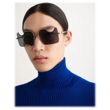 Off-White - Cady Cut-Out Rectangular-Frame Sunglasses - Silver Grey - Luxury - Off-White Eyewear