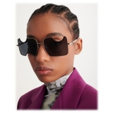 Off-White - Cady Cut-Out Rectangular-Frame Sunglasses - Silver Grey - Luxury - Off-White Eyewear