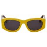 Off-White - Round-Frame Tinted Sunglasses - Yellow - Luxury - Off-White Eyewear