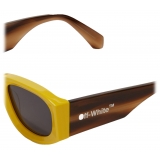 Off-White - Round-Frame Tinted Sunglasses - Yellow - Luxury - Off-White Eyewear