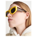 Off-White - Round-Frame Tinted Sunglasses - Yellow - Luxury - Off-White Eyewear