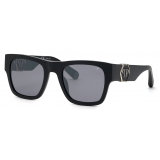 Philipp Plein - Square Plein Icon Hexagon - Black Silver - Sunglasses - Philipp Plein Eyewear