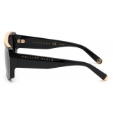 Philipp Plein - Rectangular Oversize Plein Hexagon - Nero - Occhiali da Sole - Philipp Plein Eyewear