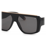 Philipp Plein - Rectangular Oversize Plein Hexagon - Nero - Occhiali da Sole - Philipp Plein Eyewear