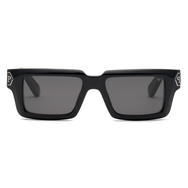 Philipp Plein - Rectangular Plein Dark Shapes Hexagon - Black - Sunglasses - Philipp Plein Eyewear