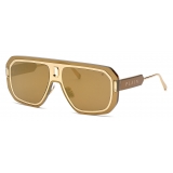 Philipp Plein - Oversize Plein Adventure Mask - Pink Gold - Sunglasses - Philipp Plein Eyewear