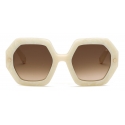 Philipp Plein - Butterfly Plein First Lady Exclusive - Avorio - Occhiali da Sole - Philipp Plein Eyewear