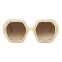 Philipp Plein - Butterfly Plein First Lady Exclusive - Ivory - Sunglasses - Philipp Plein Eyewear