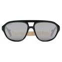 Gucci - Oval Frame Sunglasses - Black Grey - Gucci Eyewear