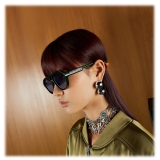 Gucci - Occhiale da Sole Ovali - Verde Grigio Blu - Gucci Eyewear
