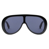 Gucci - Occhiale da Sole Oversize a Mascherina - Nero Grigio - Gucci Eyewear