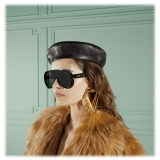 Gucci - Occhiale da Sole Oversize a Mascherina - Nero Grigio - Gucci Eyewear