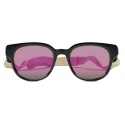 Gucci - Occhiale da Sole Rotondi - Nero Bordeaux Rosa - Gucci Eyewear