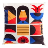Qeeboo - Cushion Oggian Face (45x45cm) - Qeeboo Pillow by Marco Oggian - Furnishing - Home
