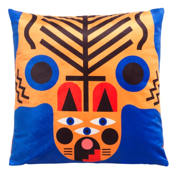 Qeeboo - Cushion Oggian Italian Tiger (45x45cm) - Qeeboo Pillow by Marco Oggian - Furnishing - Home