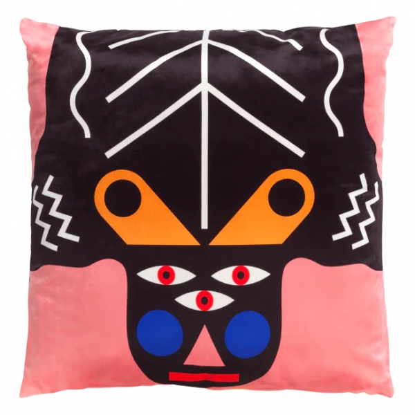 Qeeboo - Cushion Oggian Kinotto (45x45cm) - Qeeboo Pillow by Marco Oggian - Furnishing - Home