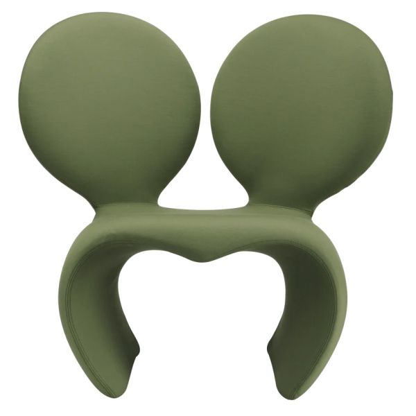 Qeeboo - Don’t F**K With The Mouse Armchair (Fabric) - Green - Qeeboo Armchair by Ron Arad - Furnishing - Home