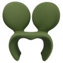 Qeeboo - Don’t F**K With The Mouse Armchair (Fabric) - Dark Green - Qeeboo Armchair by Ron Arad - Furnishing - Home