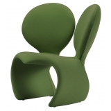 Qeeboo - Don’t F**K With The Mouse Armchair (Fabric) - Dark Green - Qeeboo Armchair by Ron Arad - Furnishing - Home