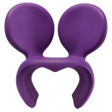 Qeeboo - Don’t F**K With The Mouse Armchair - Purple - Qeeboo Armchair by Ron Arad - Furnishing - Home