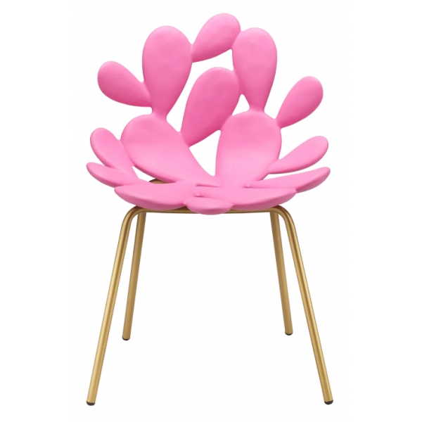 Qeeboo - Filicudi Chair - Set of 2 Pieces - Rosa Brillante Ottone - Sedia Qeeboo by Marcantonio - Arredo - Casa