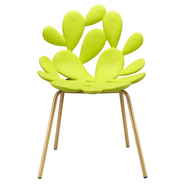 Qeeboo - Filicudi Chair - Set of 2 Pieces - Yellow Brass - Qeeboo Chair by Marcantonio - Furnishing - Home