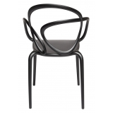 Qeeboo - Loop Chair Without Cushion - Set of 2 Pieces - Black - Qeeboo Chair by Front - Furnishing - Home