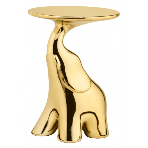 Qeeboo - Pako Gold - Gold - Qeeboo Side Table by Stefano Giovannoni - Furnishing - Home