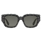 Gucci - Rectangular Frame Sunglasses - Black Grey - Gucci Eyewear