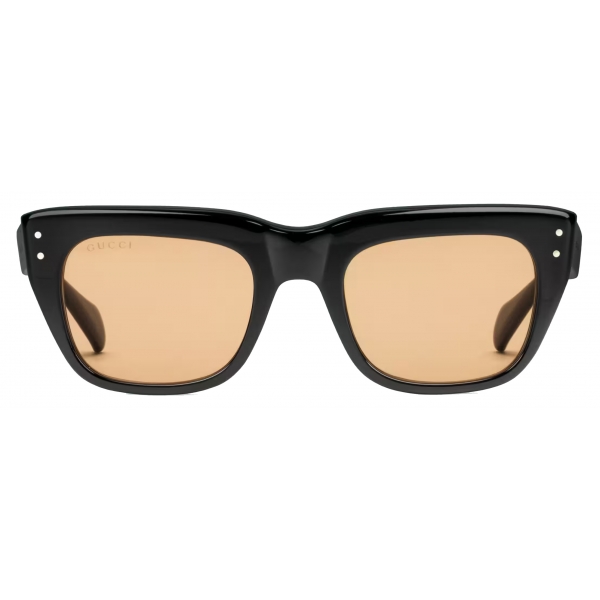 Gucci - Square Frame Sunglasses - Black Yellow - Gucci Eyewear - Avvenice