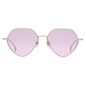 Gucci - Occhiale da Sole con Montatura Geometrica - Oro Rosa Magenta - Gucci Eyewear