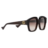 Gucci - Squared-Frame Sunglasses - Tortoiseshell Brown - Gucci Eyewear