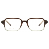 Gucci - Occhiale da Vista Rettangolari - Marrone Scuro Giallo Chiaro - Gucci Eyewear