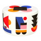 Qeeboo - Pouf Oggian Home Design White M - Ottomano Qeeboo by Marco Oggian - Arredo - Casa